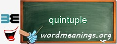 WordMeaning blackboard for quintuple